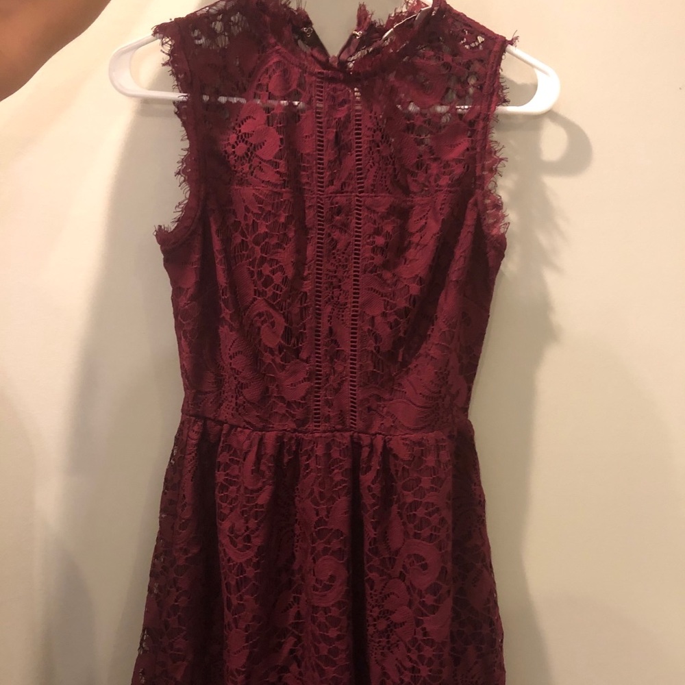 Dark red dress